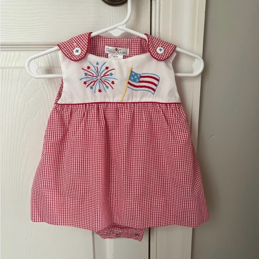 Petit Ami Red Patriotic Dress